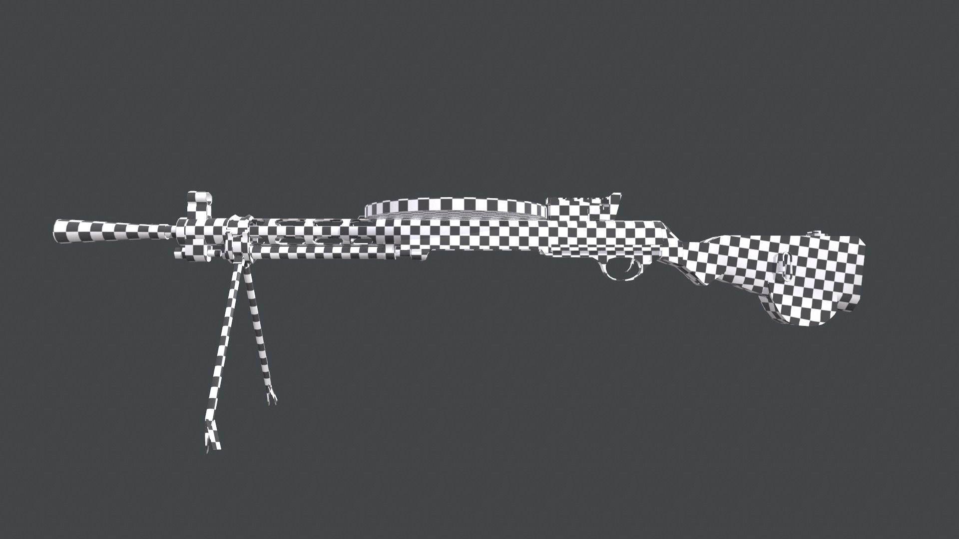 DP-28 machine gun Low-poly 3D model_16