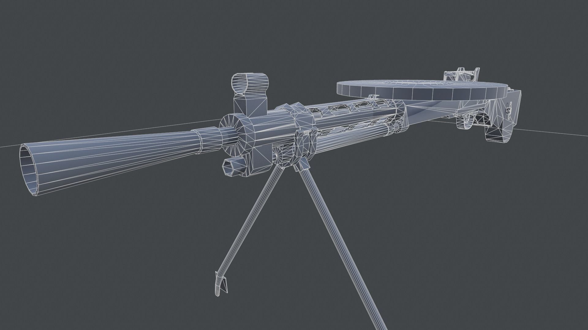 DP-28 machine gun Low-poly 3D model_11