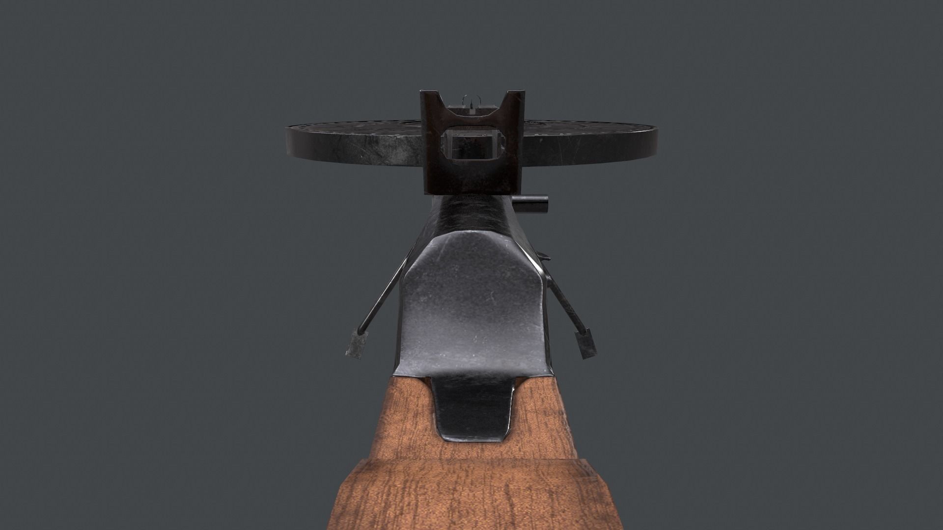 DP-28 machine gun Low-poly 3D model_7