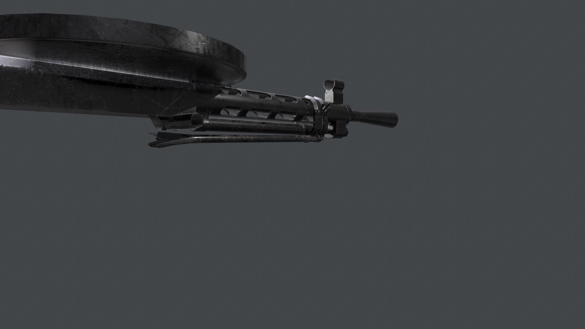 DP-28 machine gun Low-poly 3D model_10