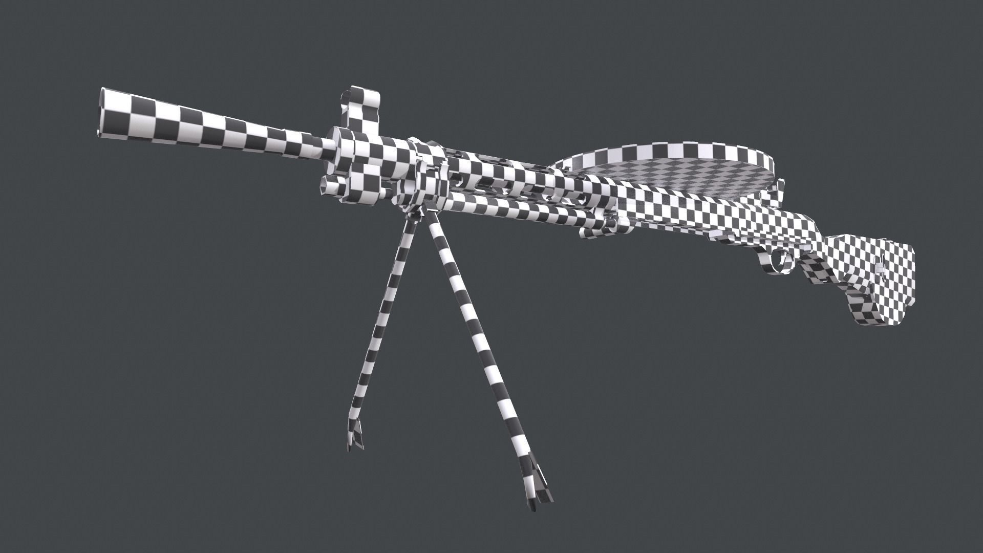 DP-28 machine gun Low-poly 3D model_14