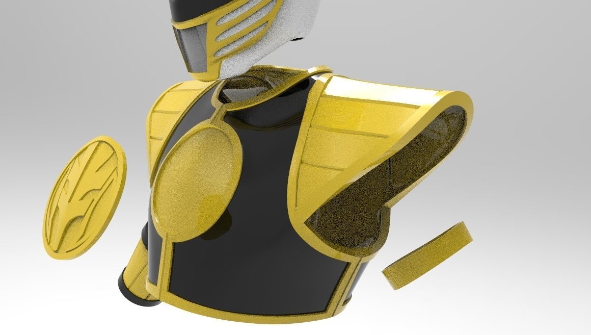 White Ranger MMPR full suit for 3D Print 3D print model_5