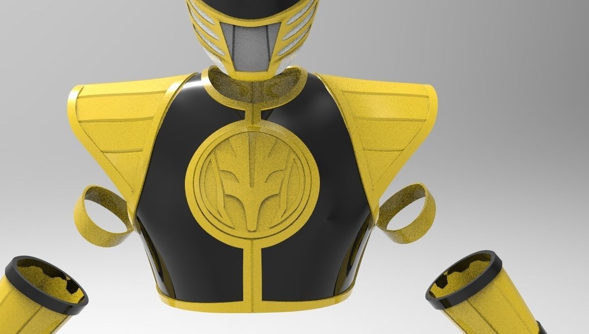 White Ranger MMPR full suit for 3D Print 3D print model_3