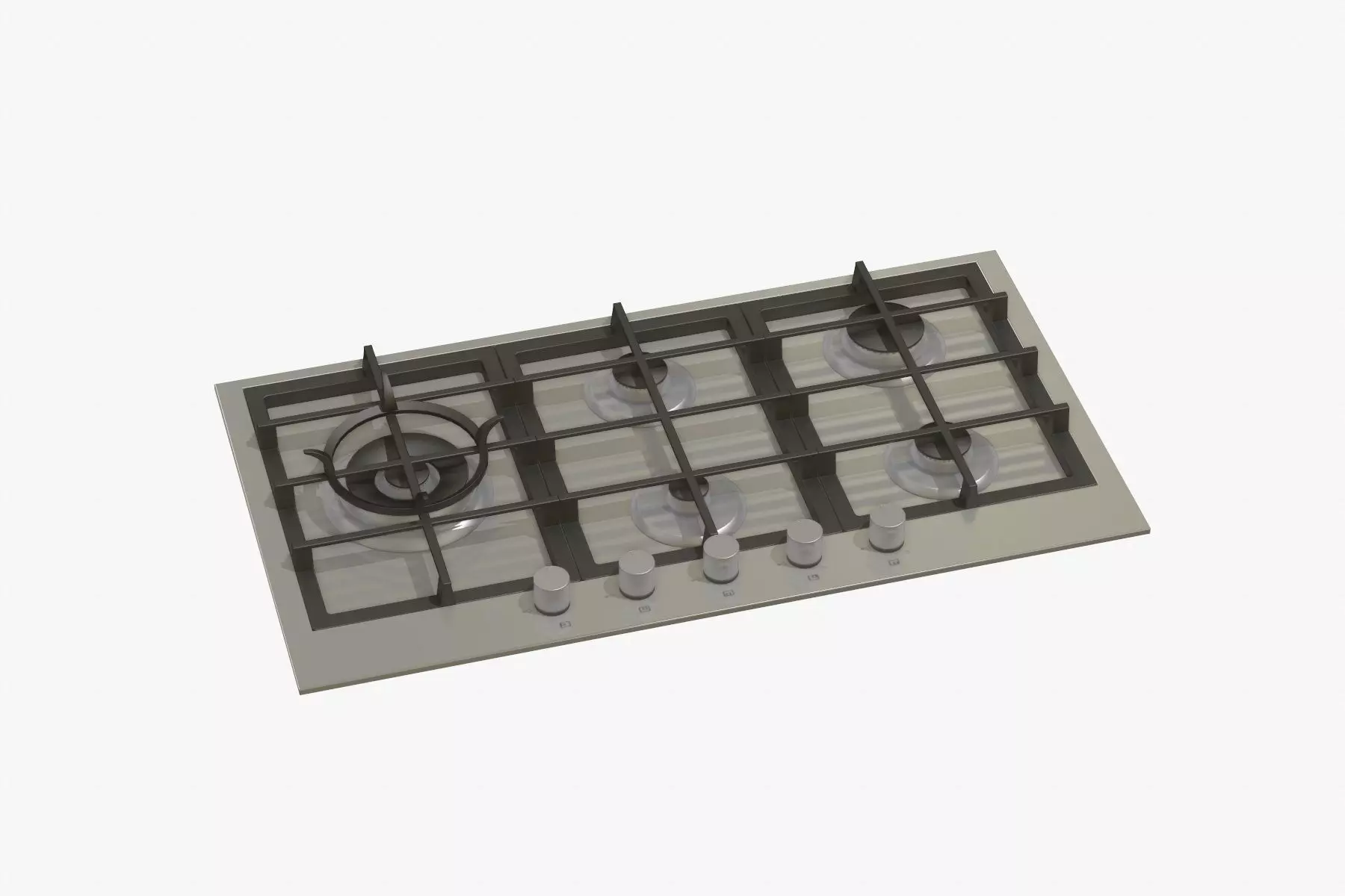 Steel Cook-top Low-poly 3D model