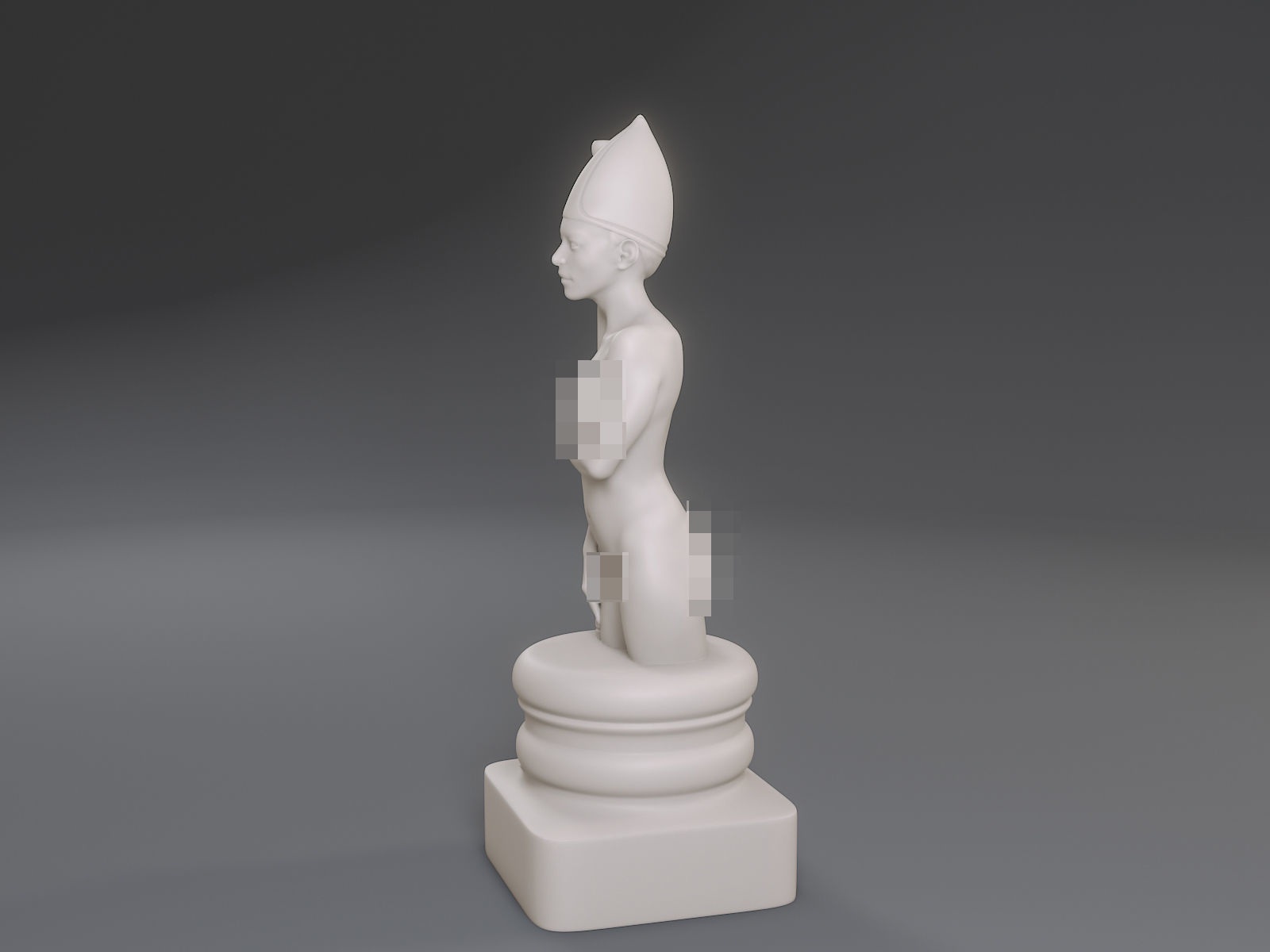 White Chess Female Bishop 3D print model_2