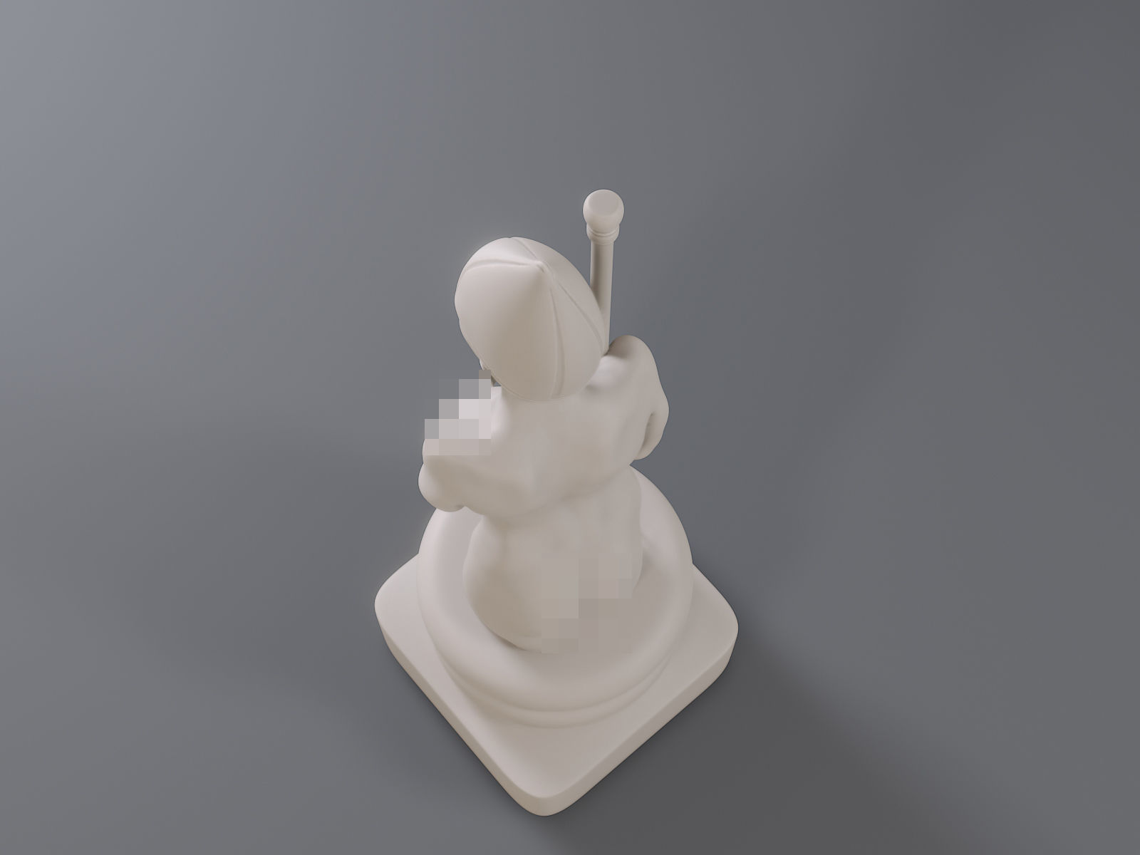 White Chess Female Bishop 3D print model_15