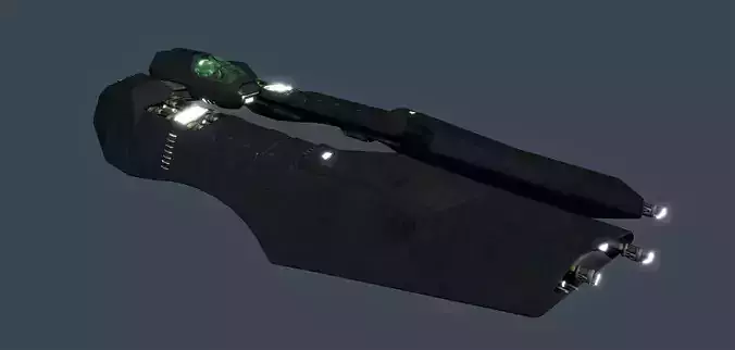 WIPE OUT - QIREX D SPACE FIGHTER Low-poly 3D model