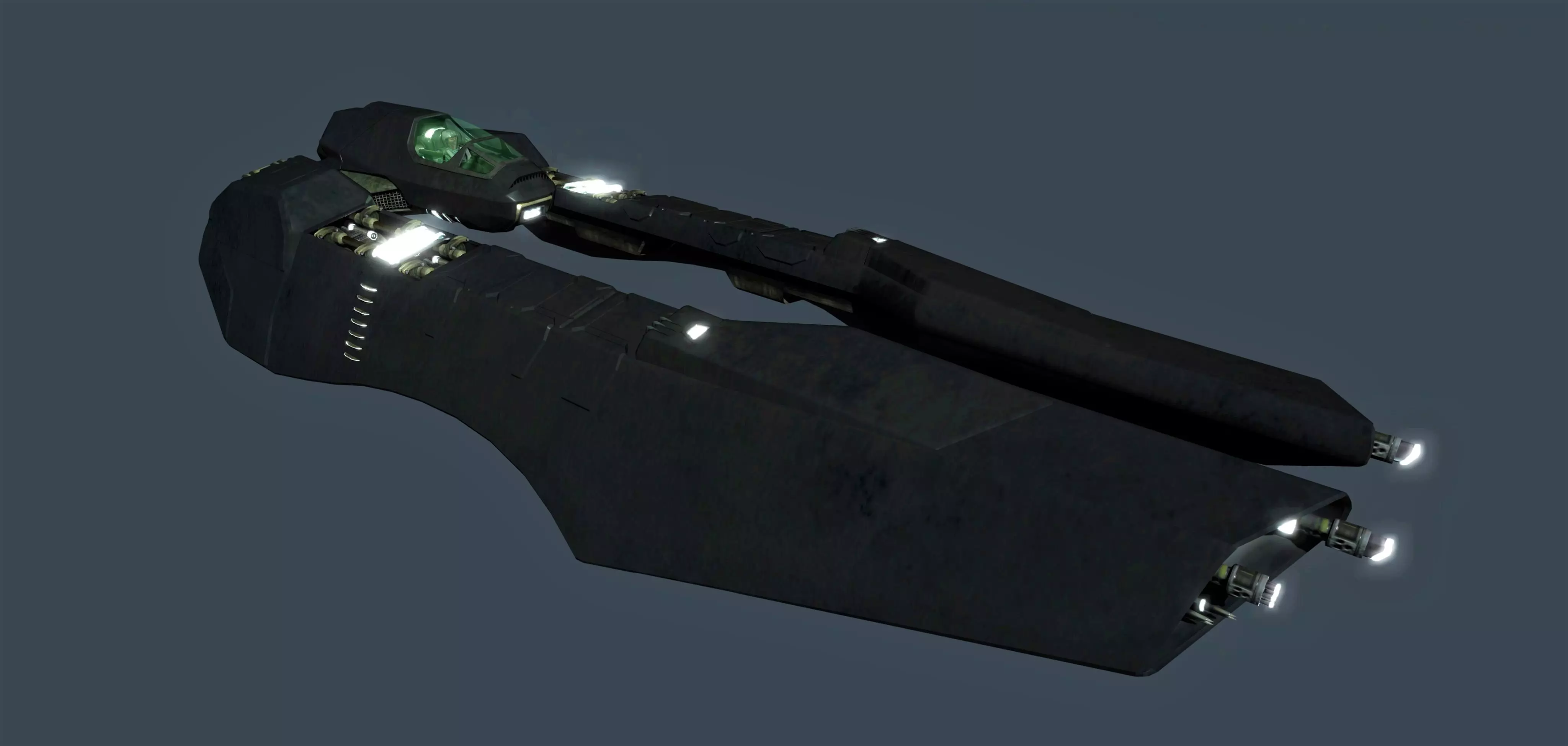 WIPE OUT - QIREX D SPACE FIGHTER Low-poly 3D model