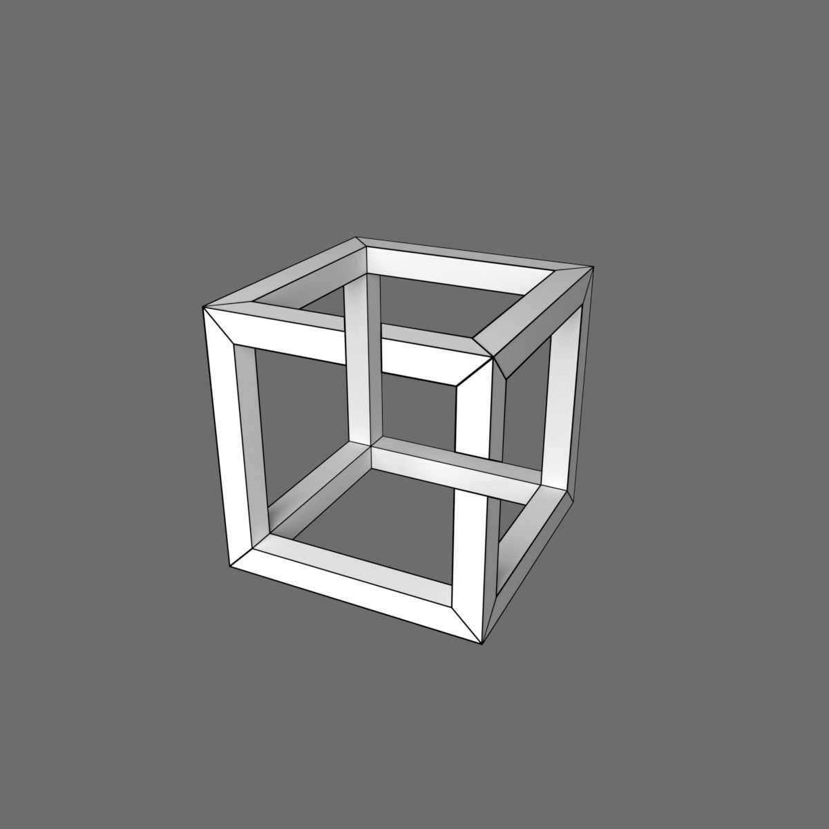 Esher impossiblecube 3D print model_4