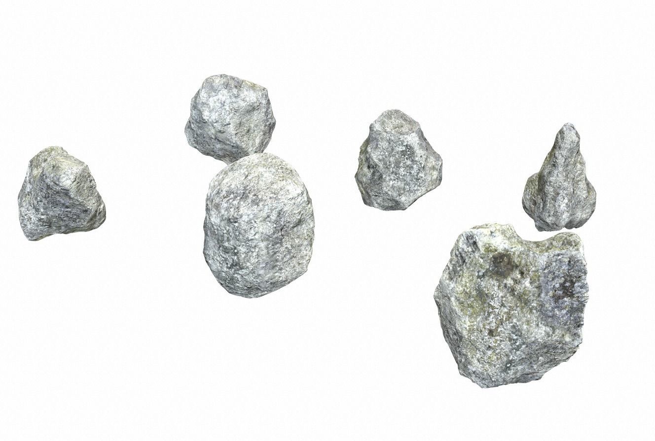 Rocks PBR five Low-poly 3D model_4