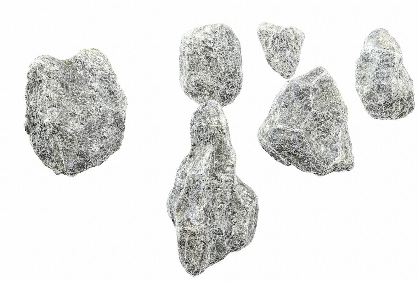 Rocks PBR five Low-poly 3D model_8