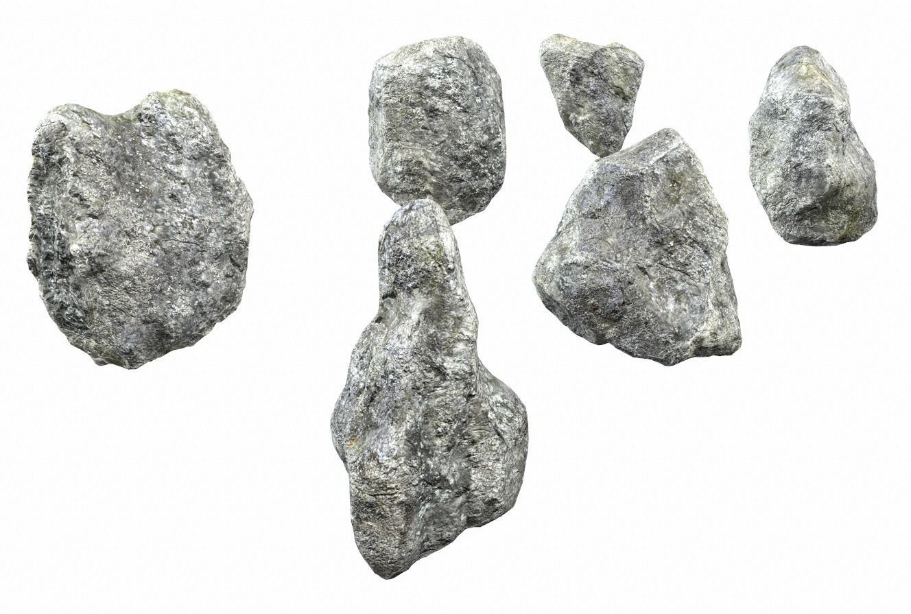 Rocks PBR five Low-poly 3D model_6