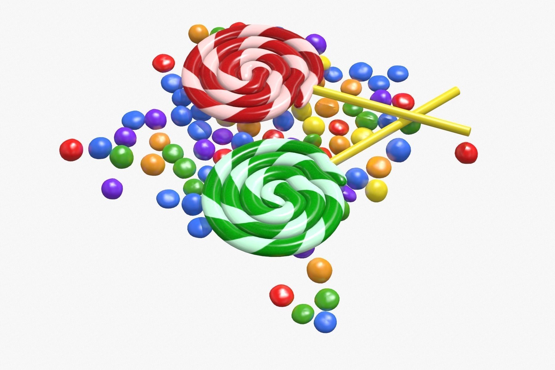 Candy Lollipop 3D model_8
