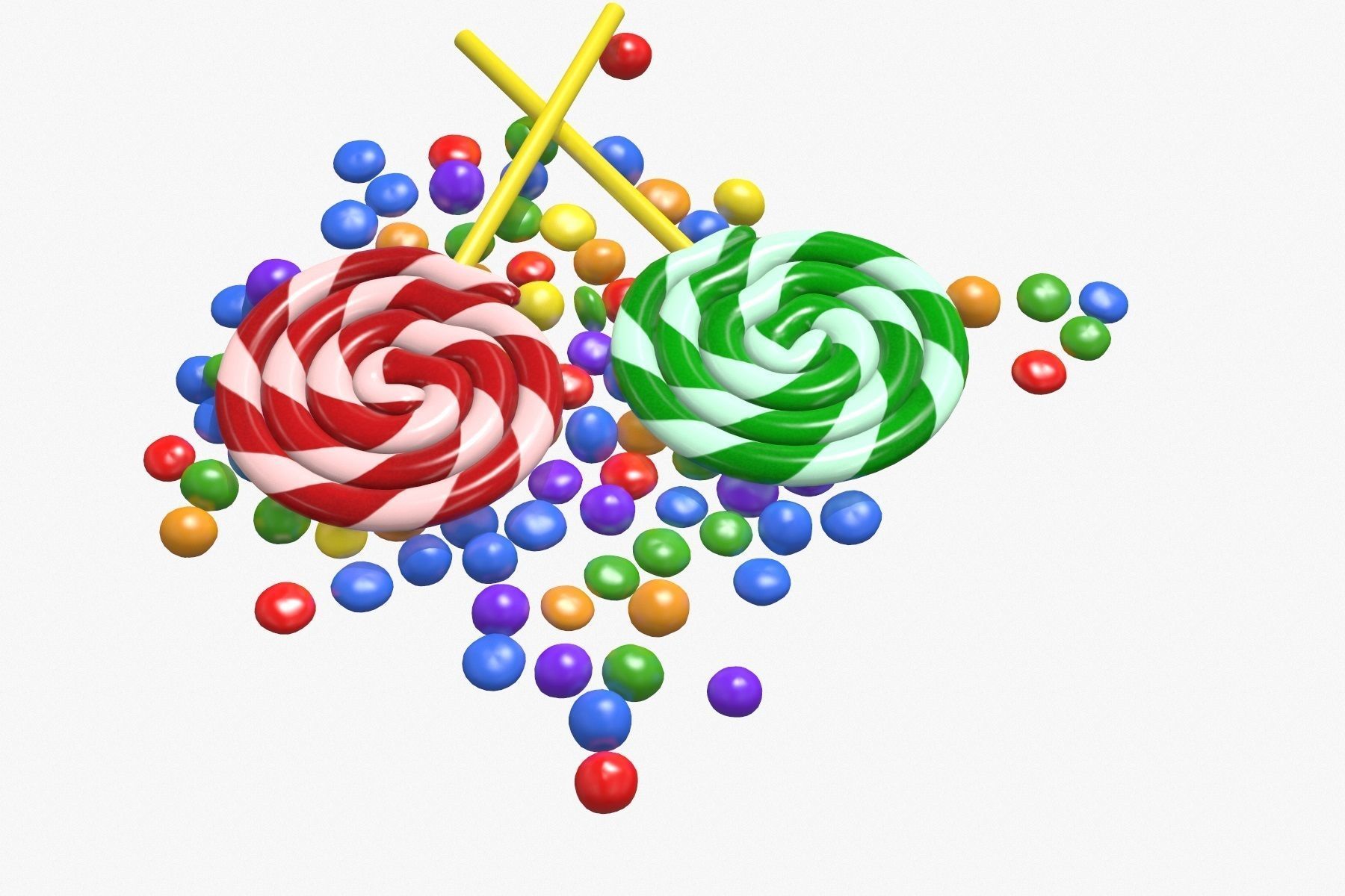 Candy Lollipop 3D model_6