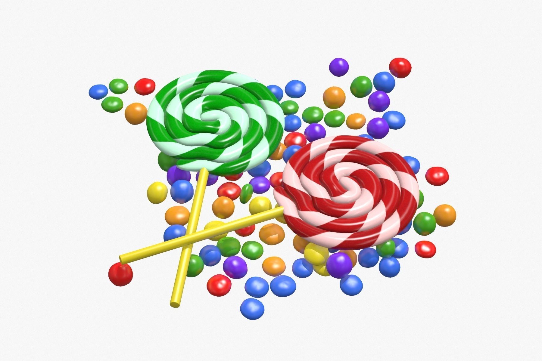 Candy Lollipop 3D model_3
