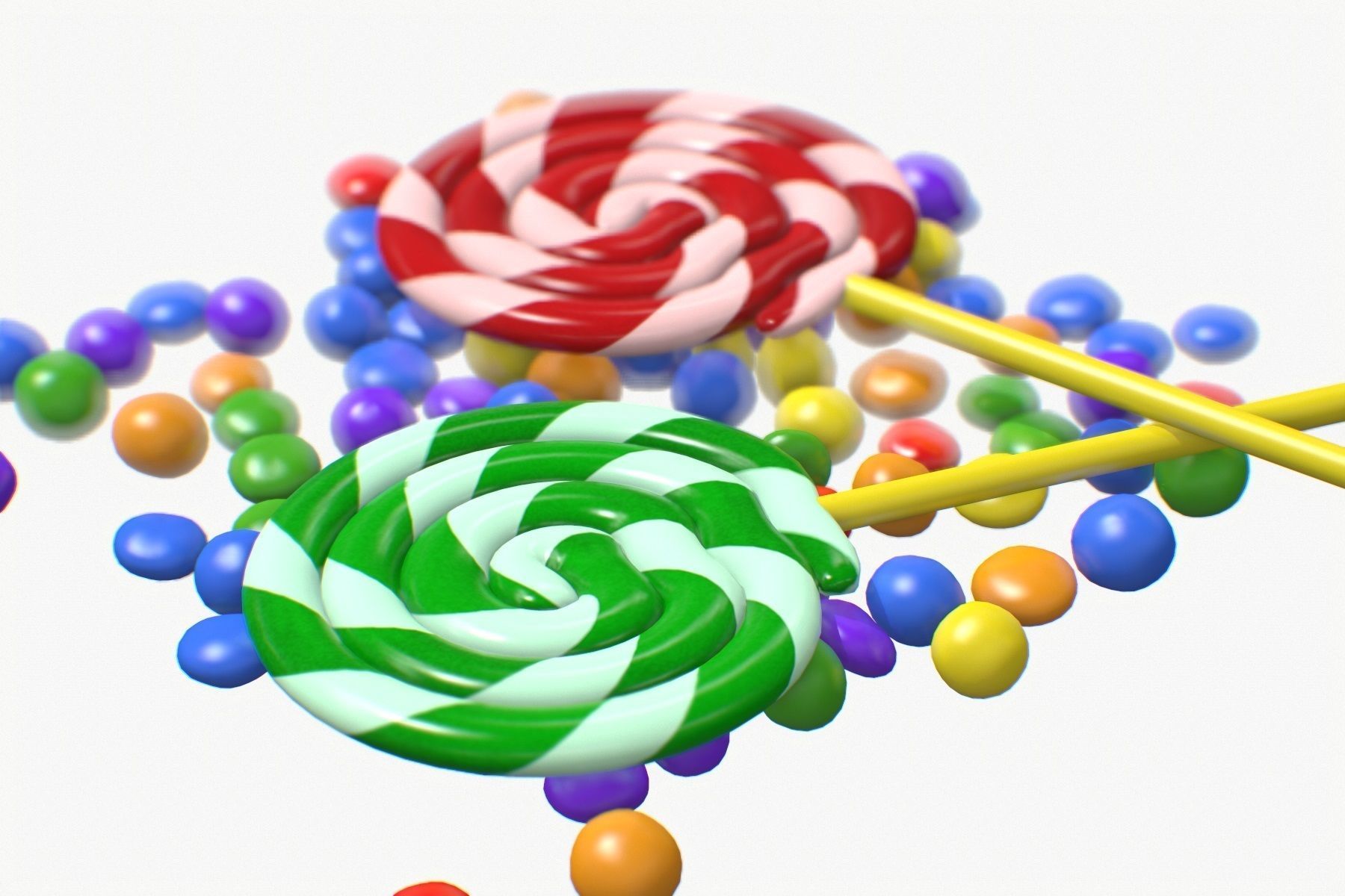 Candy Lollipop 3D model_12