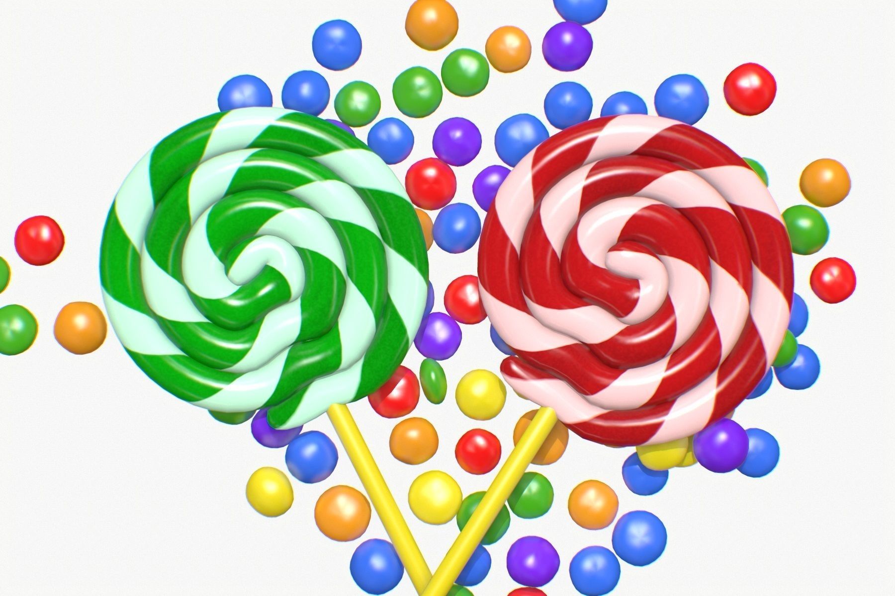Candy Lollipop 3D model_13