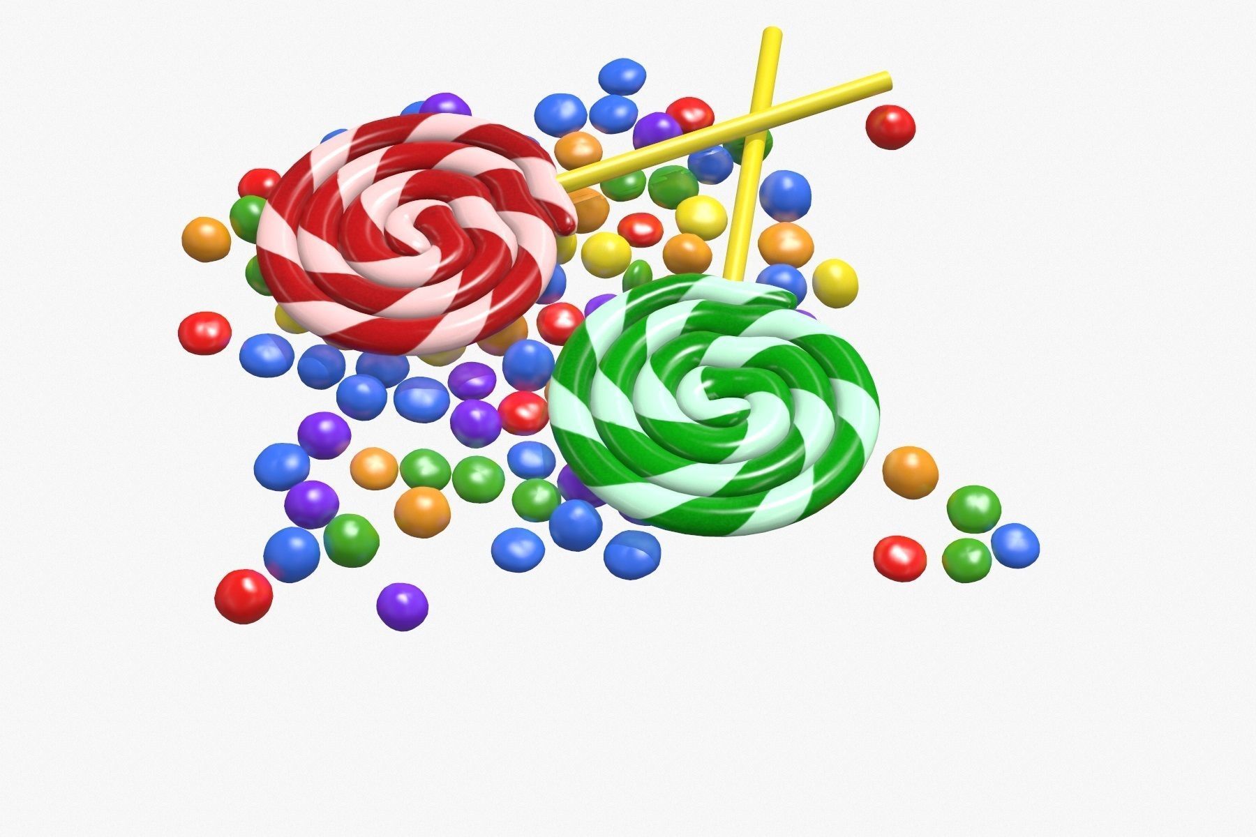 Candy Lollipop 3D model_7