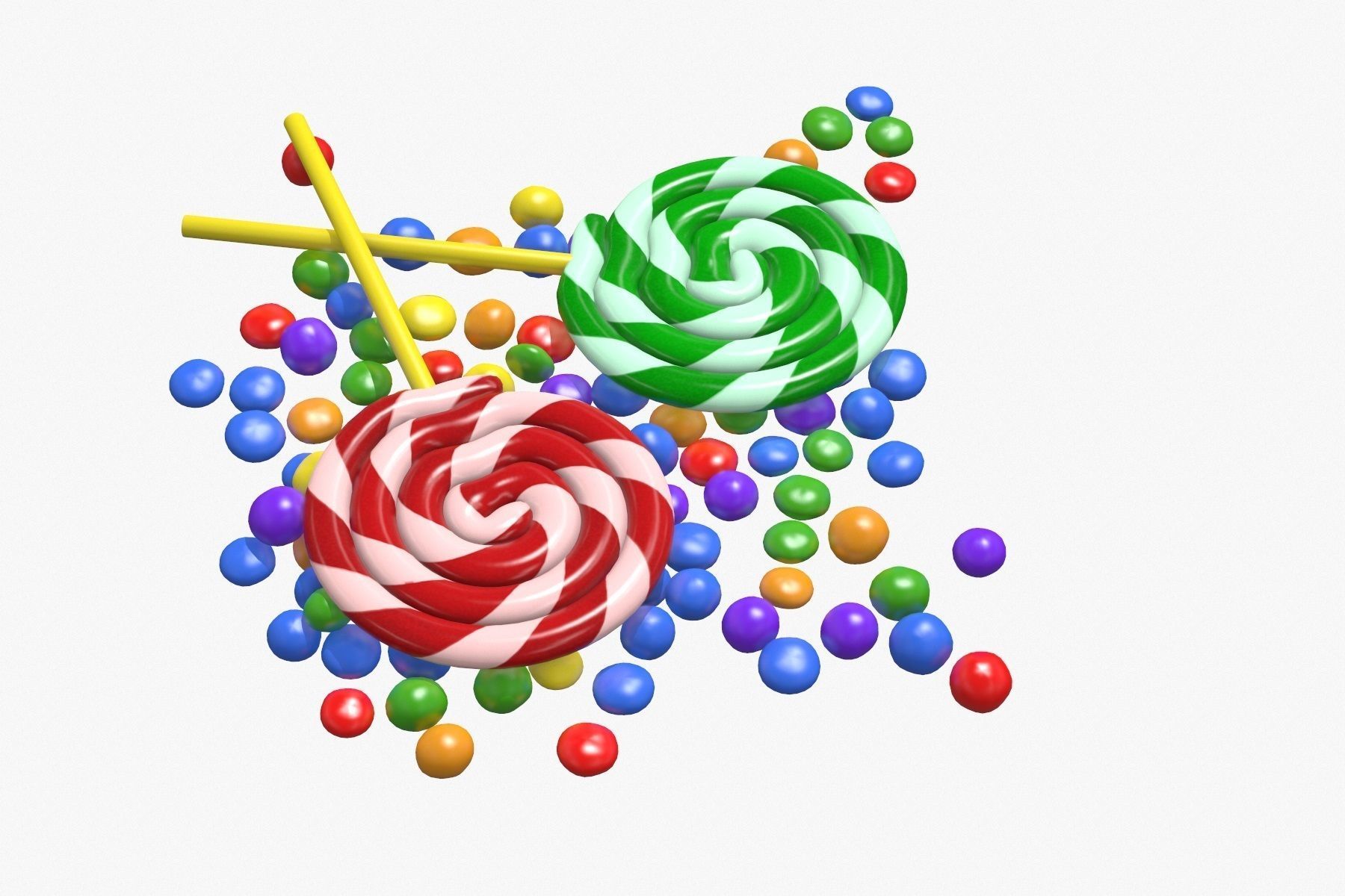 Candy Lollipop 3D model_5