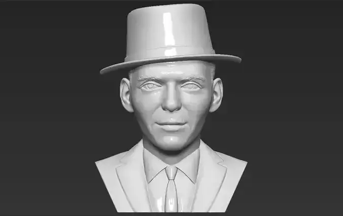 Frank Sinatra bust 3D printing ready stl obj formats 3D print model