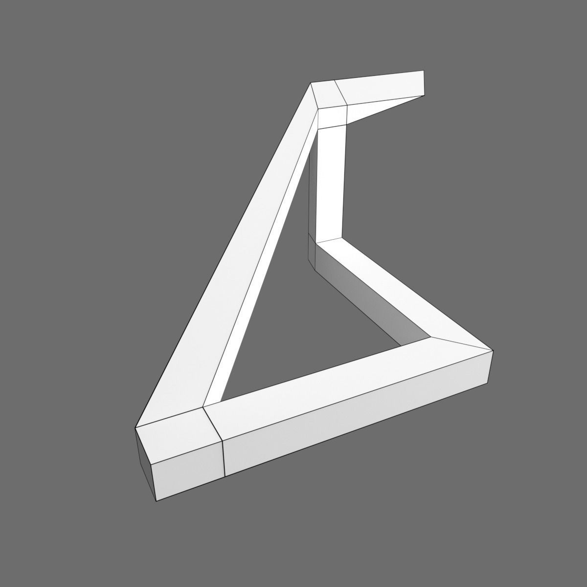 Penrose impossible triangle 3D print model_4