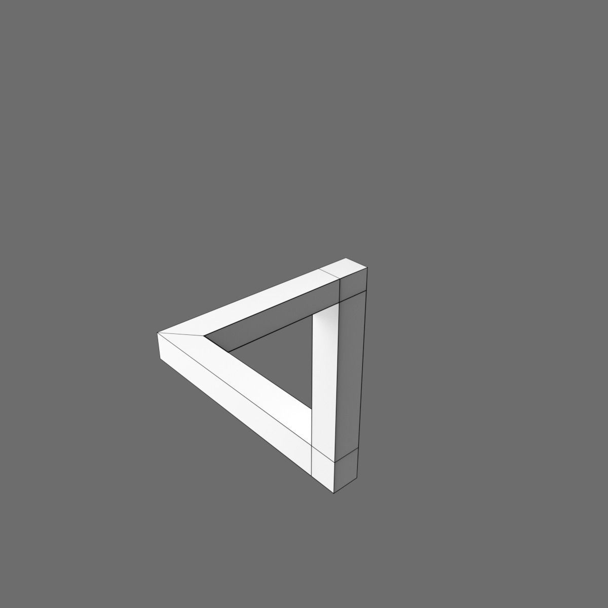 Penrose impossible triangle 3D print model_2