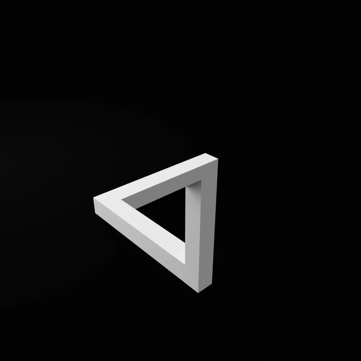 Penrose impossible triangle 3D print model_0
