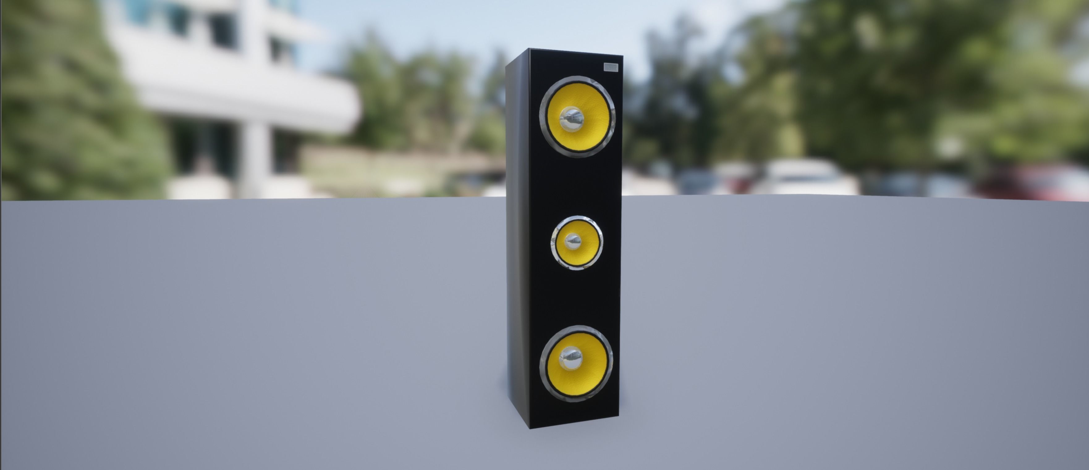 Speaker  Low-poly 3D model_0