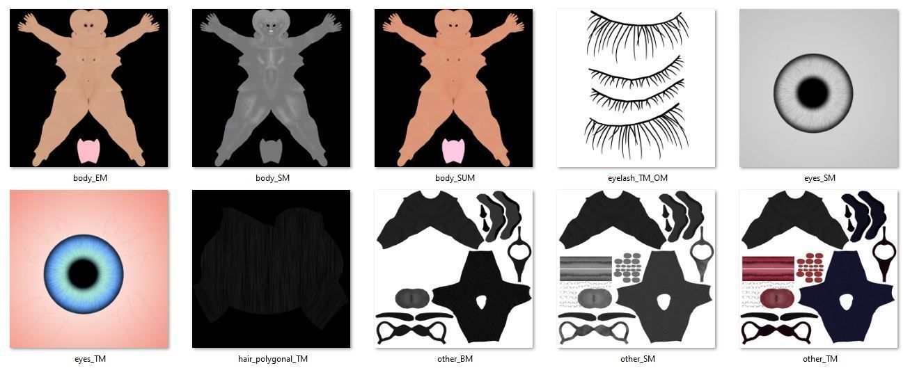 Business Woman Cartoon Rigged Low-poly 3D model_23