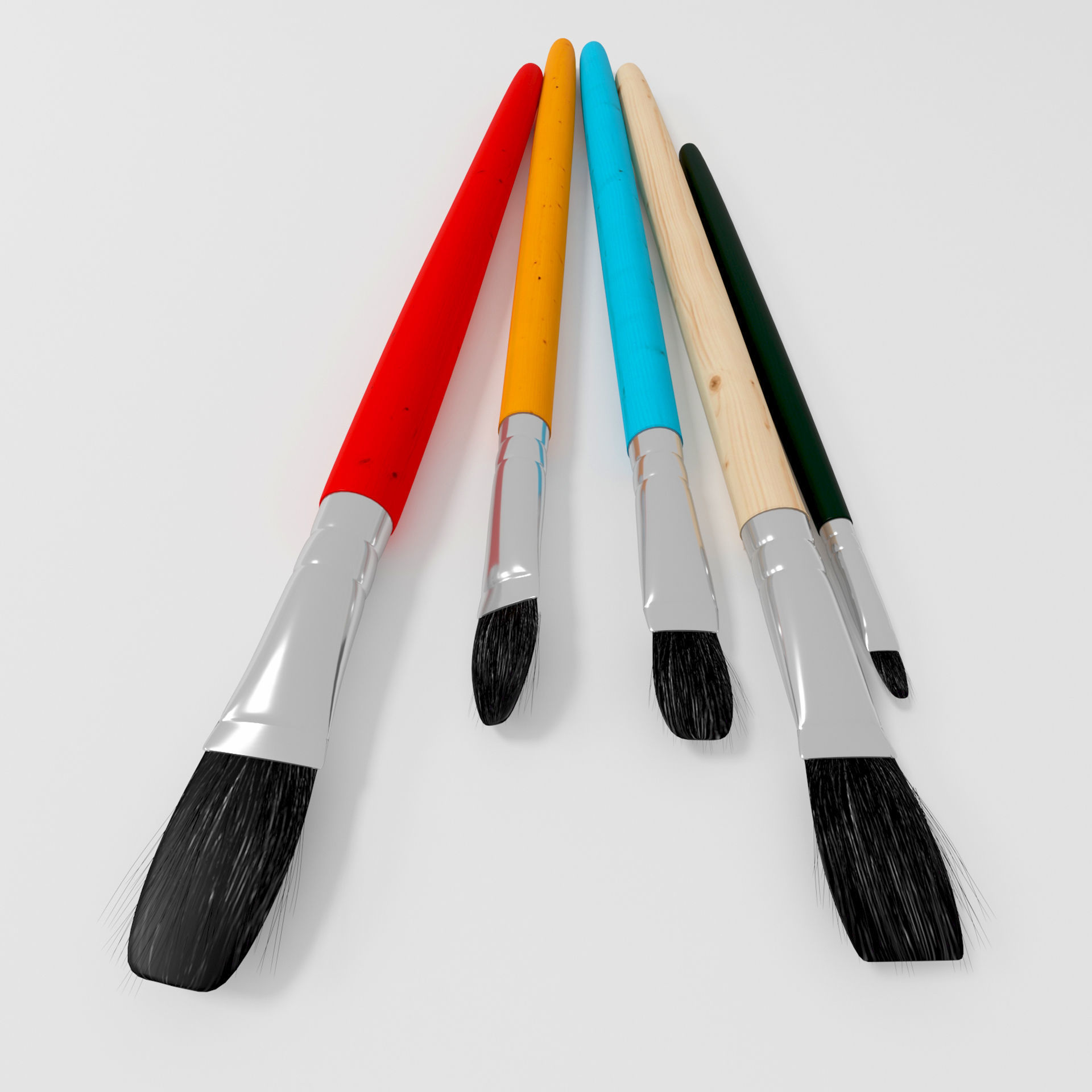 5 Brush Painting 3D model_4