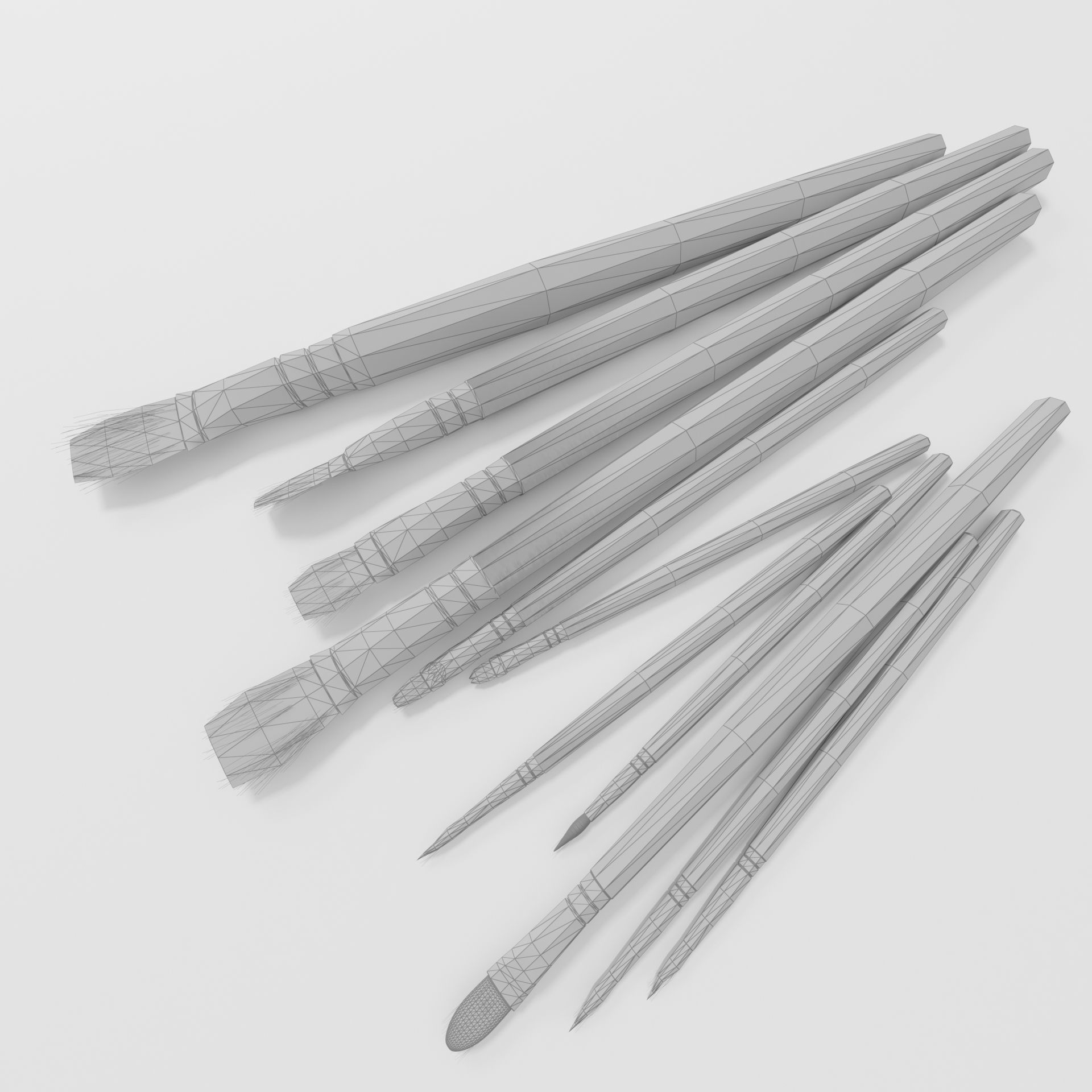 11 Brush Painting 3D model_5