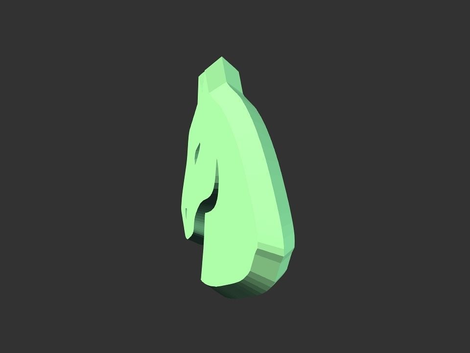 3D 2D horse head decoration Low-poly 3D model_43