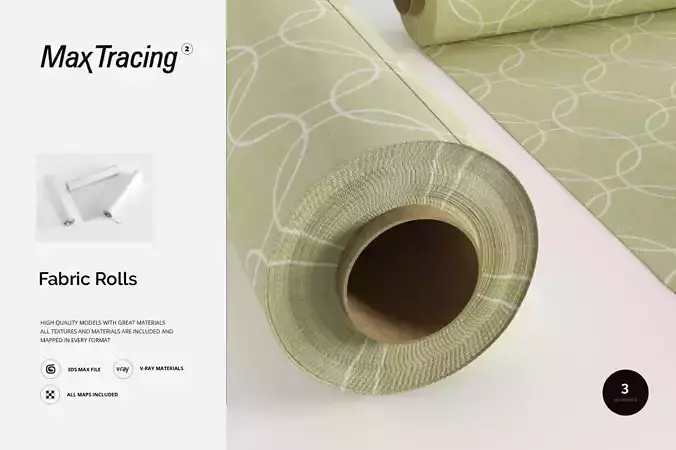 Fabric Rolls 3D model