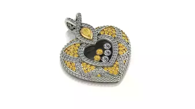 Heart Shape Happy Diamond Locket 