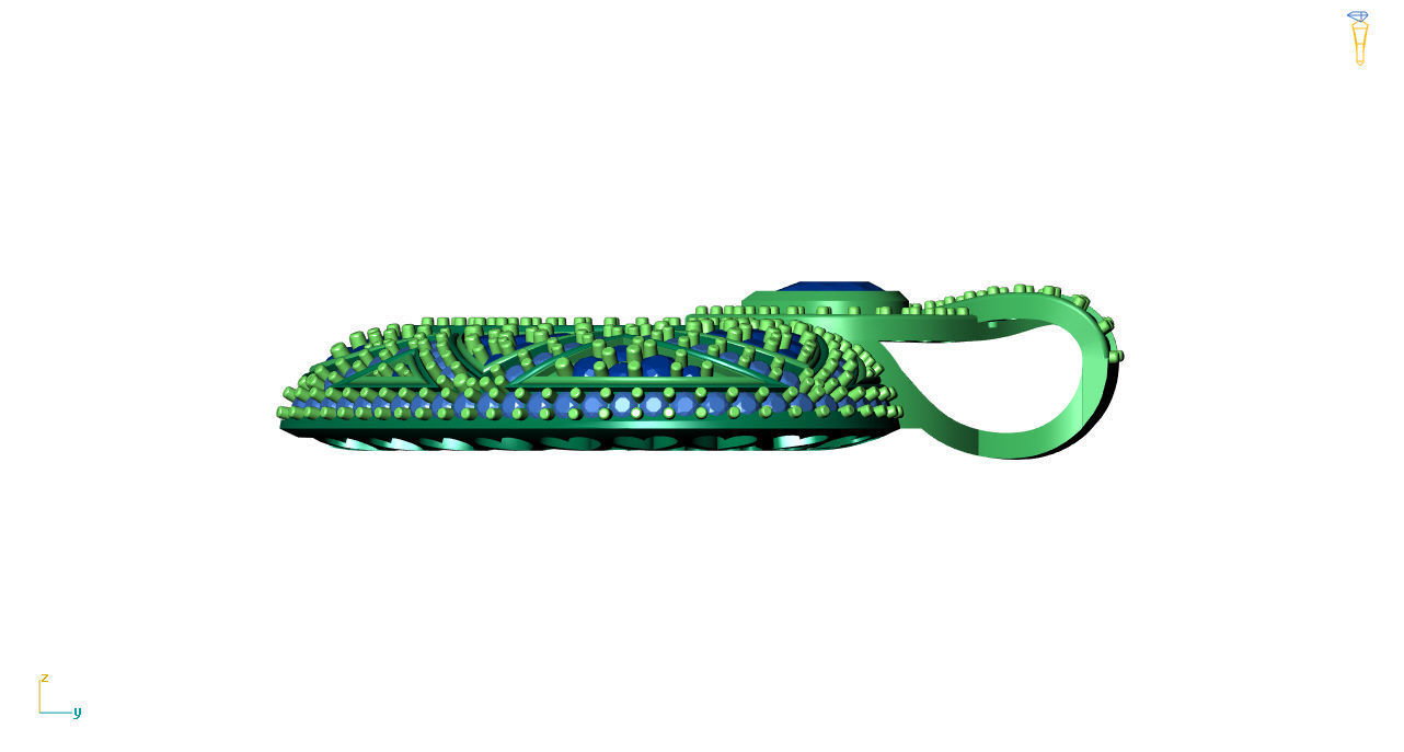 Heart Shape Happy Diamond Locket  3D print model_3