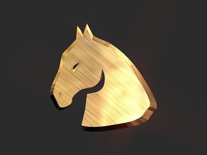 3D printable 2d Horse head decor 3D print model