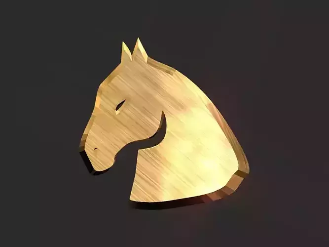 3D printable 2d Horse head decor 3D print model