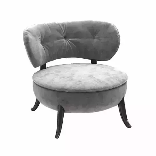 Tufted velvet easy chair oleandra by bodema 3d model 3D model