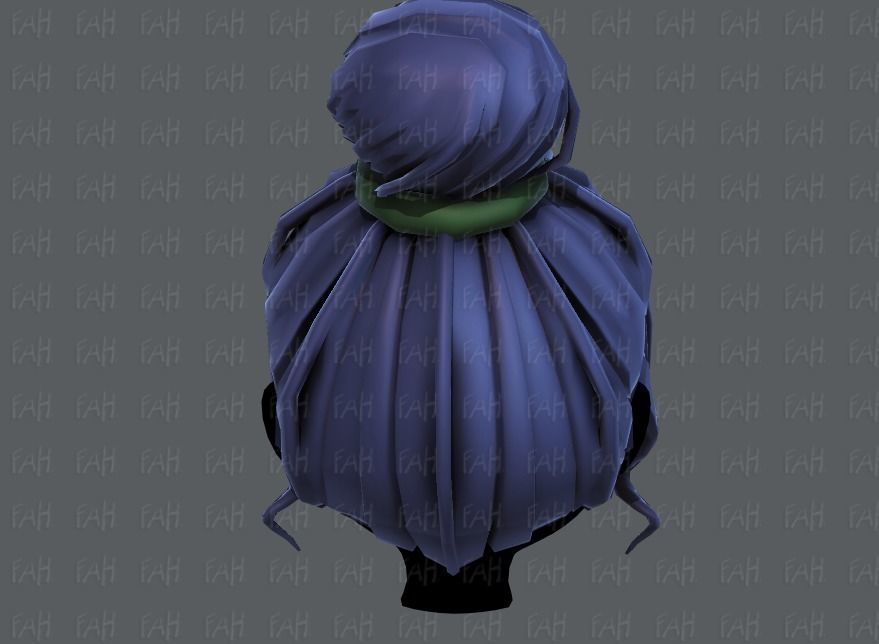 3D Hair style for girl V65 Low-poly 3D model_21