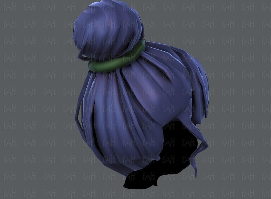 3D Hair style for girl V65 Low-poly 3D model_20