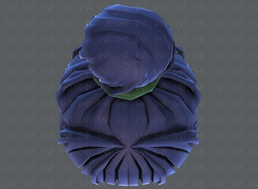 3D Hair style for girl V65 Low-poly 3D model_35