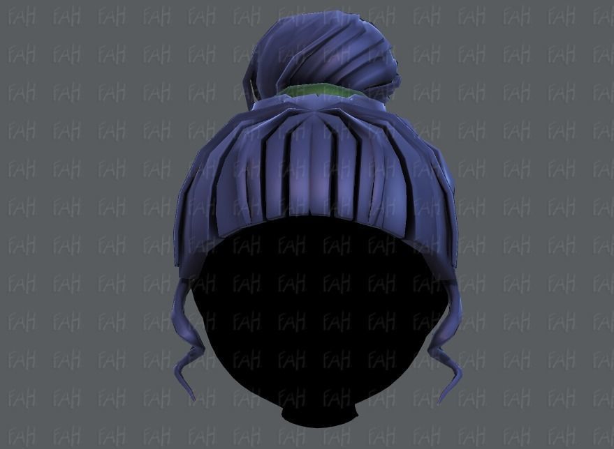 3D Hair style for girl V65 Low-poly 3D model_17