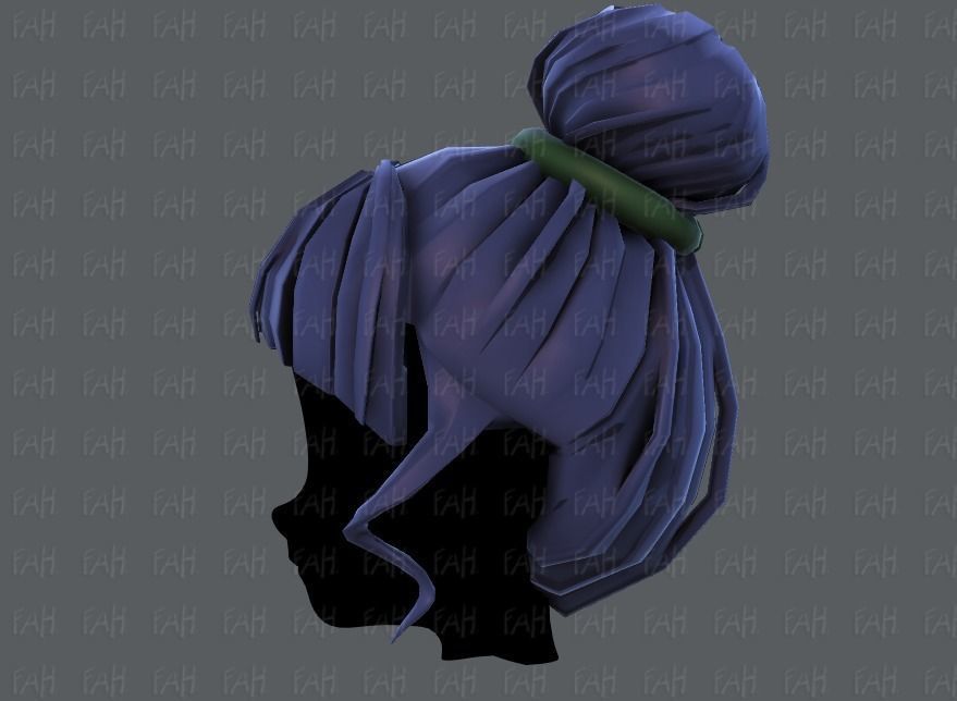 3D Hair style for girl V65 Low-poly 3D model_23