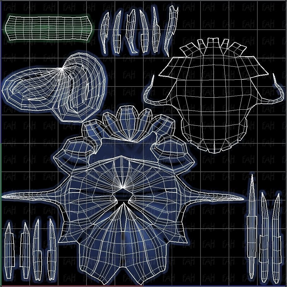 3D Hair style for girl V65 Low-poly 3D model_45