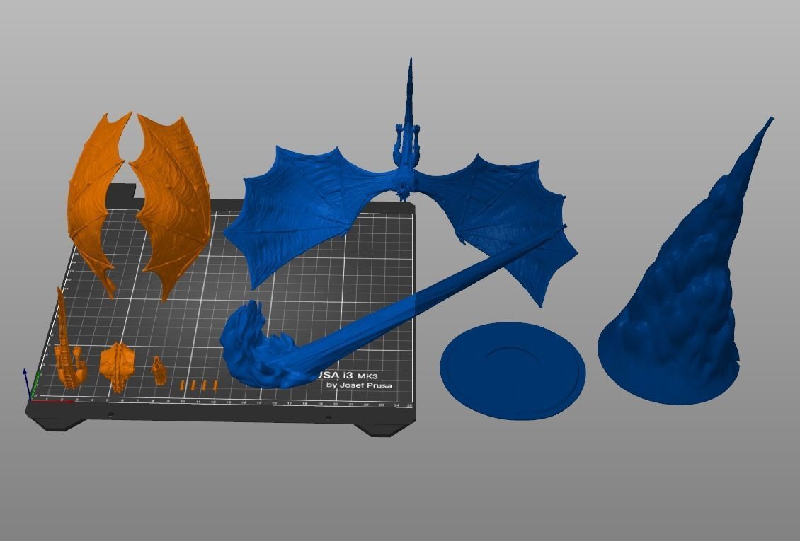 Dragon Lamp GoT with Flame 3D print model_5