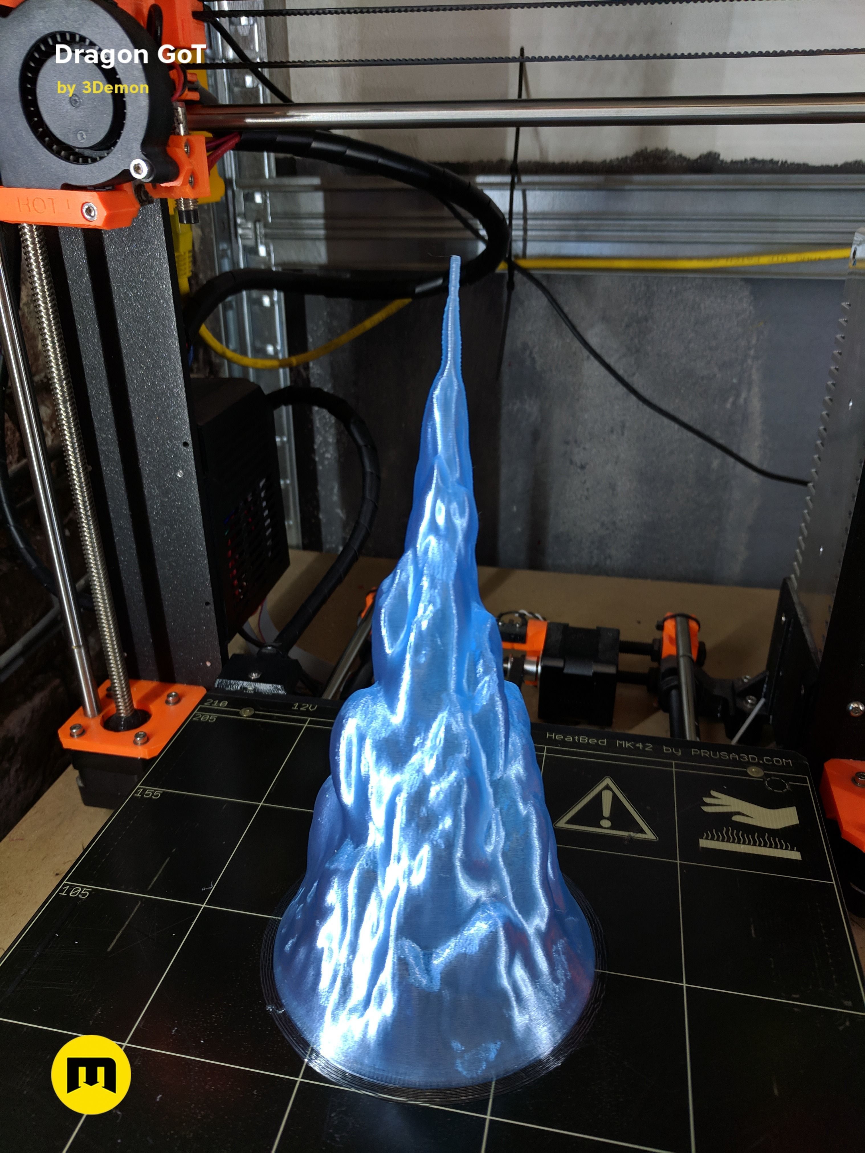 Dragon Lamp GoT with Flame 3D print model_31