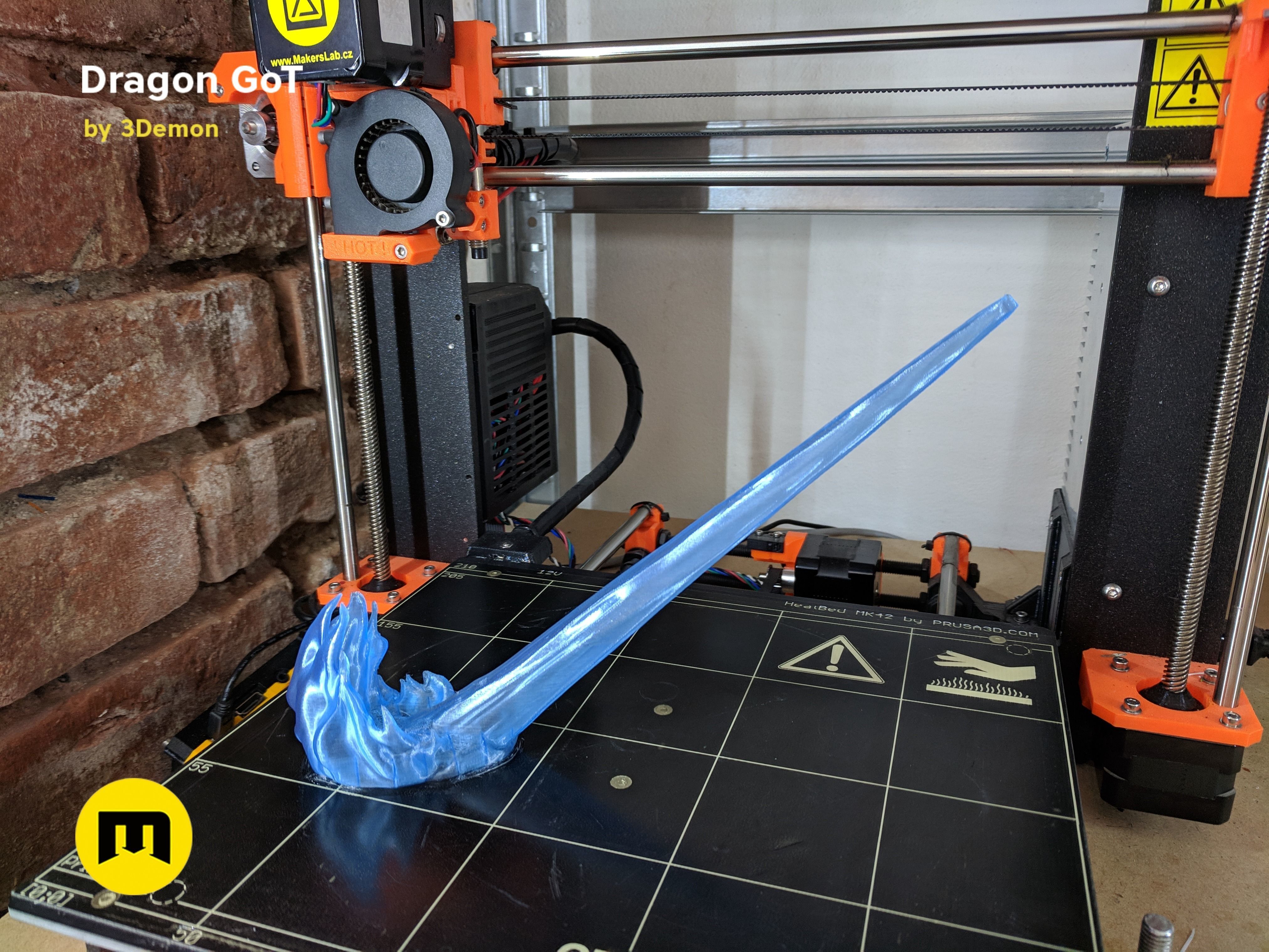 Dragon Lamp GoT with Flame 3D print model_33
