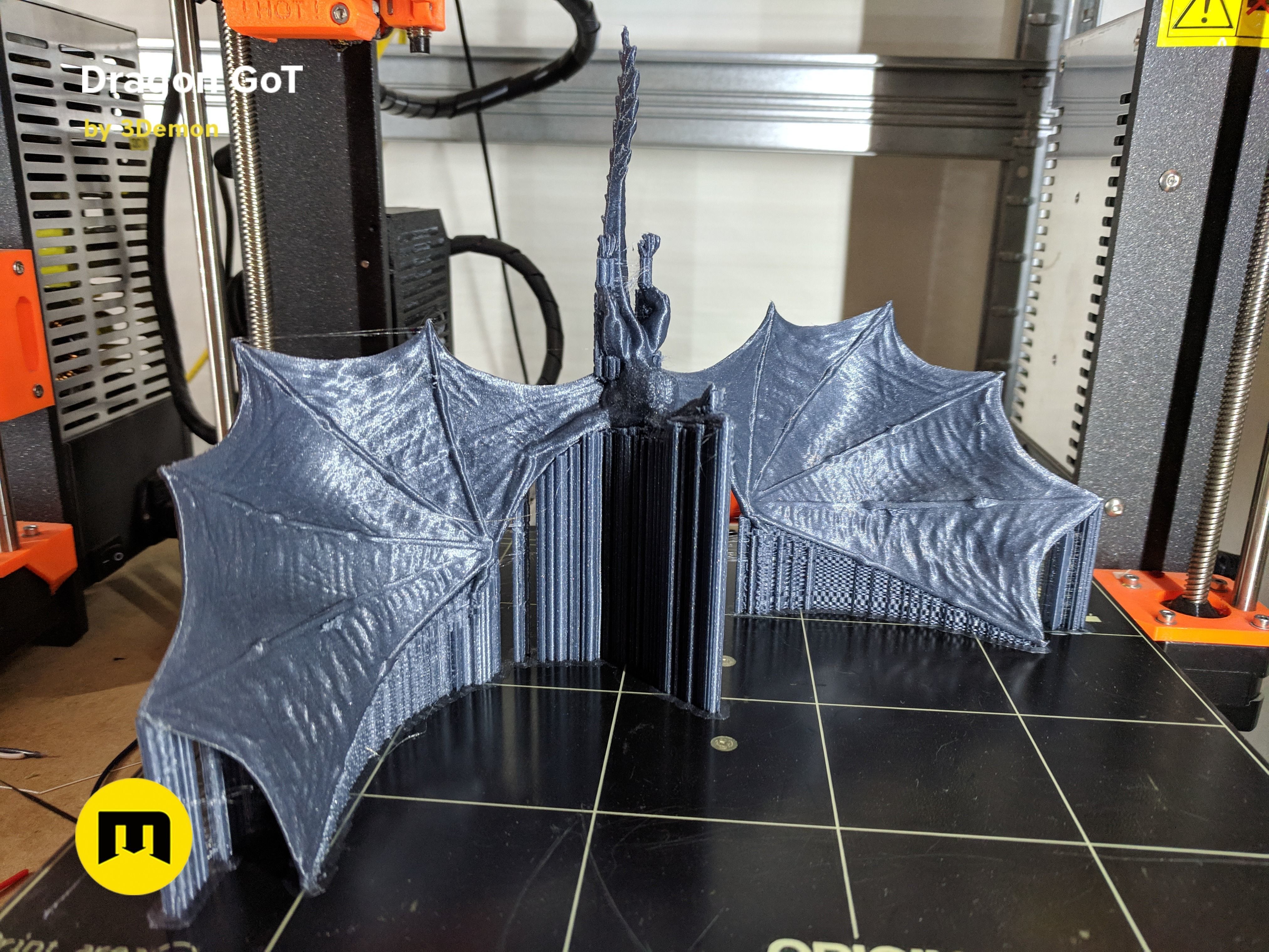 Dragon Lamp GoT with Flame 3D print model_32