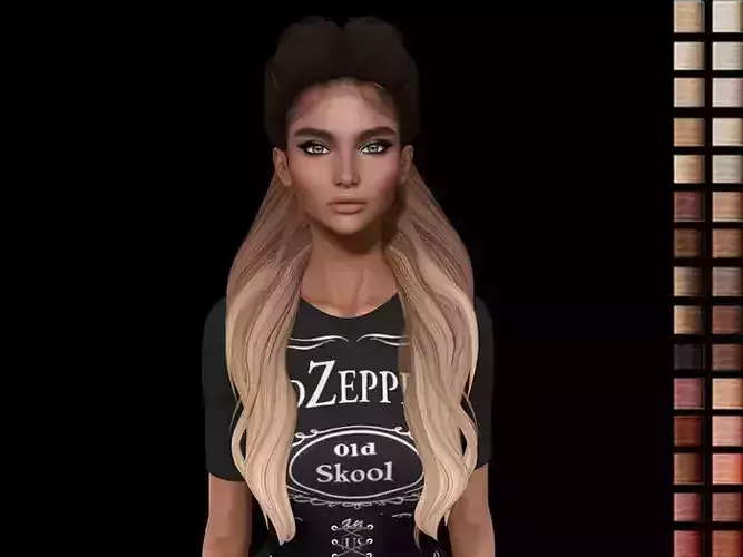 Female 3d hair model 