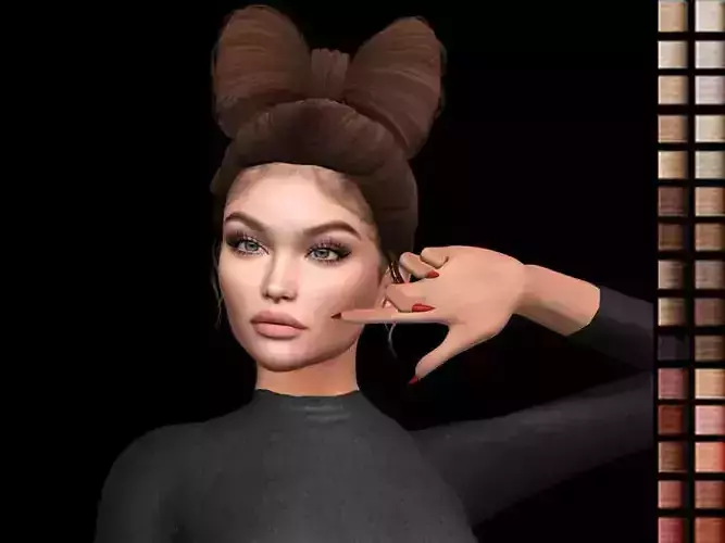 Female 3d hair model 